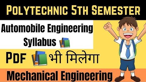 Full Syllabus -AUTOMOBILE ENGINEERING // 5th Semester // Diploma / Polytechnic//syllabus in hindi
