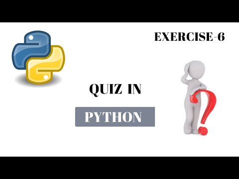 #33 Python Tutorial for Beginners | Quiz 6 | Python Exercise