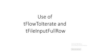 Use of tFlowToIterate, tFileInputFullRow in talend || Talend session 29