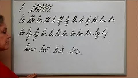 How to Connect Cursive L - American Handwriting