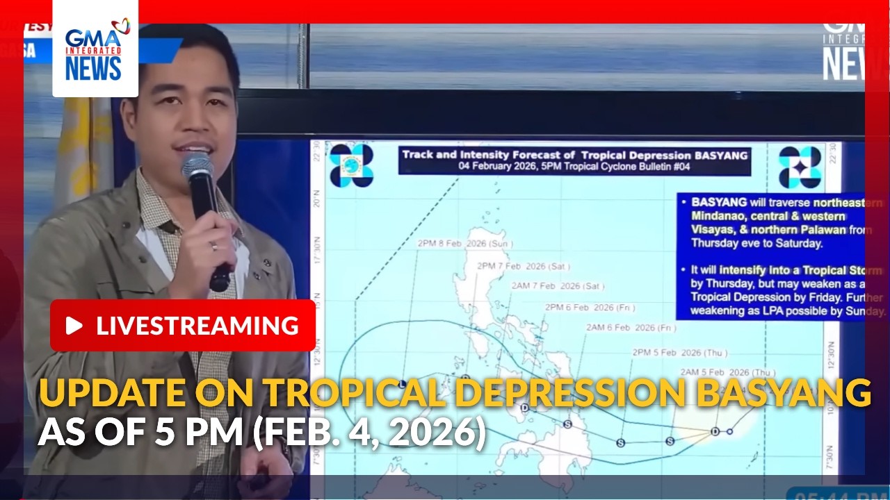 LIVE - Update on Tropical Depression Basyang as of 5 PM (Feb. 4, 2026) | GMA Integrated News