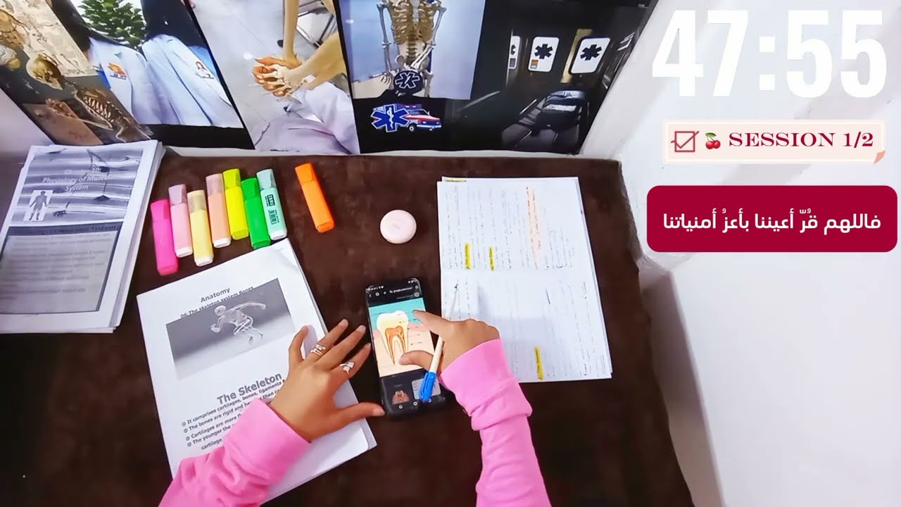 2HRS STUDY WITH ME| qur'an reaction | ادرس معي مع تلاوة القرآن الكريم | طالبة إسعاف وطوارئ 🚑