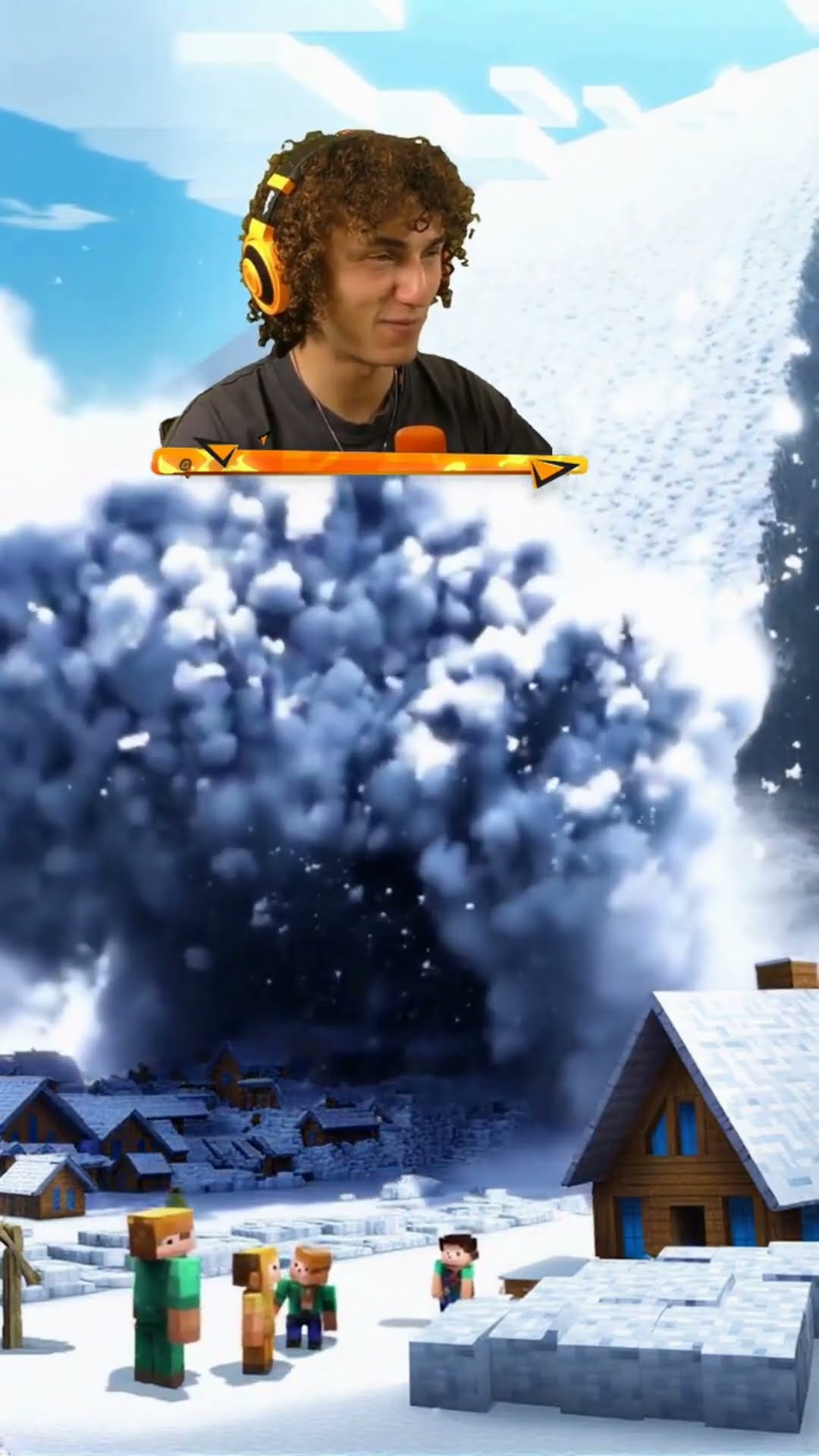 This Minecraft Village vs ENORMOUS AVALANCHE!?