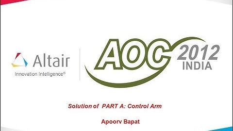 AOC: India 2012 Contest model solution (Control Arm)