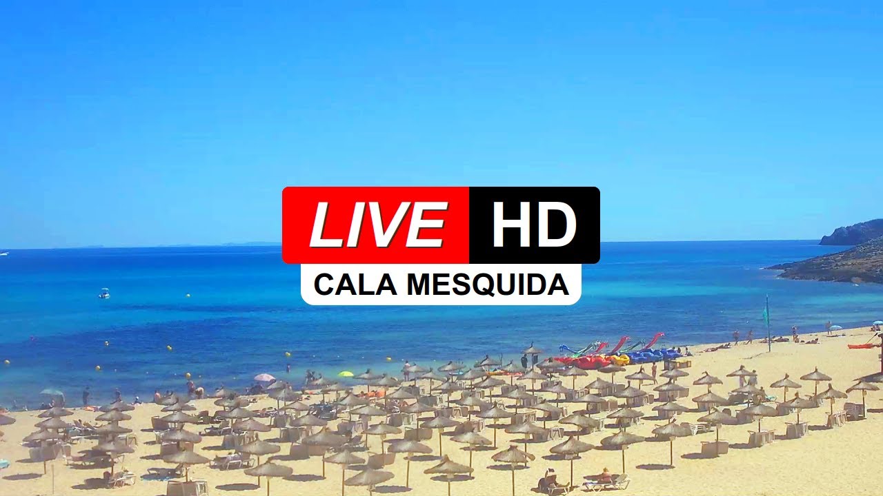 Live Webcam Playa Cala Mesquida ☀️ Capdepera 🏖️ Mallorca 🌎 Baleares 🅻🅸🆅🅴