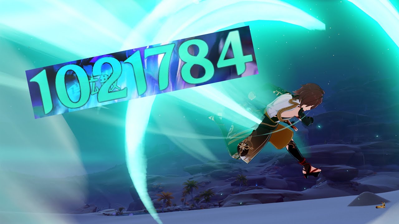 原神】鹿野院平蔵 最強風の100万パンチ！！！ Heizou damage challenge