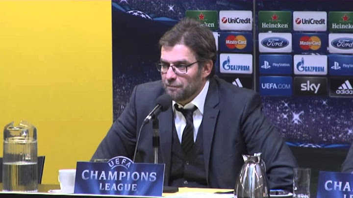 Borussia Dortmund vs Shakhtar Donetsk - Jurgen Klopp press conference