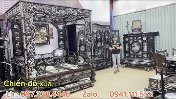 13/2/2025 vip bộ giường long sàn, tủ áo cẩn ốc, tủ thờ cẩn ốc, chân chò, đĩa gỗ