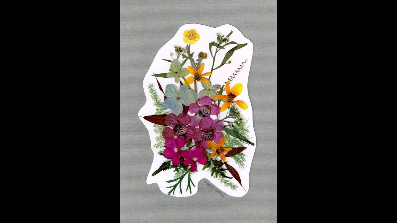 pressed flower greeting card youtube