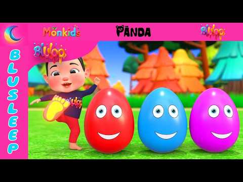 Surprise Eggs Kids Song | Colorful Eggs | BluSleep Nursery Rhymes & Kids Songs