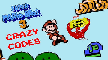 Super Mario 3 - Game Genie Crazy Codes! (Glitches / Cheats)