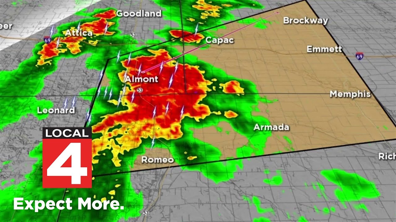 Severe thunderstorm warning in effect for parts of Southeast Michigan ...