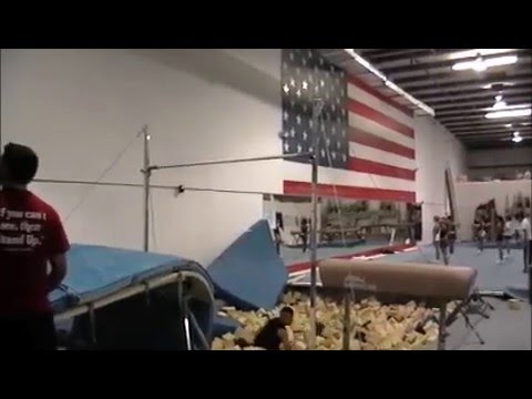 Back flips off bars