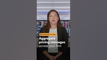 Bloomberg Pro Tips: Aggregate pricing messages across your firm
