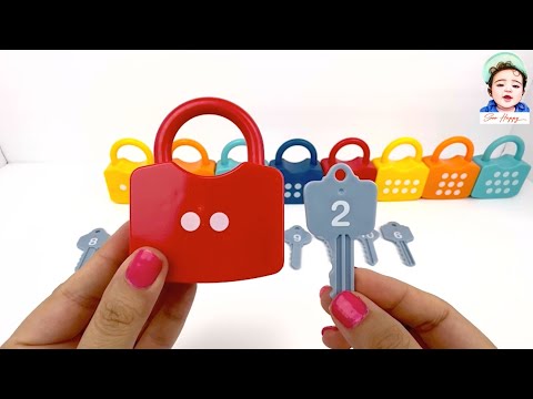 Numbers and Counting Learning Activity With Locks and Keys, Educational Video for Toddlers