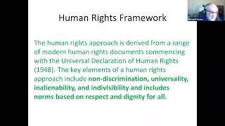 Dr. Michael B. Greene: 'Violence & Violence Prevention: A Human Rights Framework'