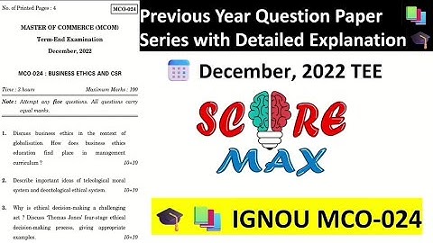 MCO 24 II PREVIOUS Paper II important questions @Score_Max