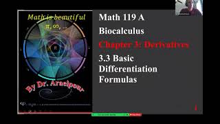 Section 3.3 Basic Differentiation Formulas