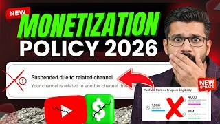 New Monetization Policy 2026 | Suspended due to related Channel Policy screenshot 3