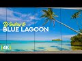 4K Virtual Window to the Blue Lagoon - Tropical Island &amp; Nature Sounds for Deep Relaxation
