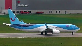TUIfly Boeing 737-8K5 D-ATUP Split Scimitar Winglets X3 2824 takeoff at Hannover Airport HAJ