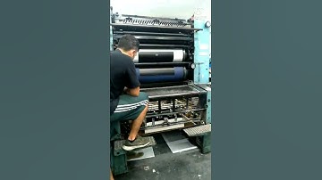 👉Impresion offset Cartulina 260grs. Roland Miehle - BLACK #offsetpress #imprenta #offset #shorts