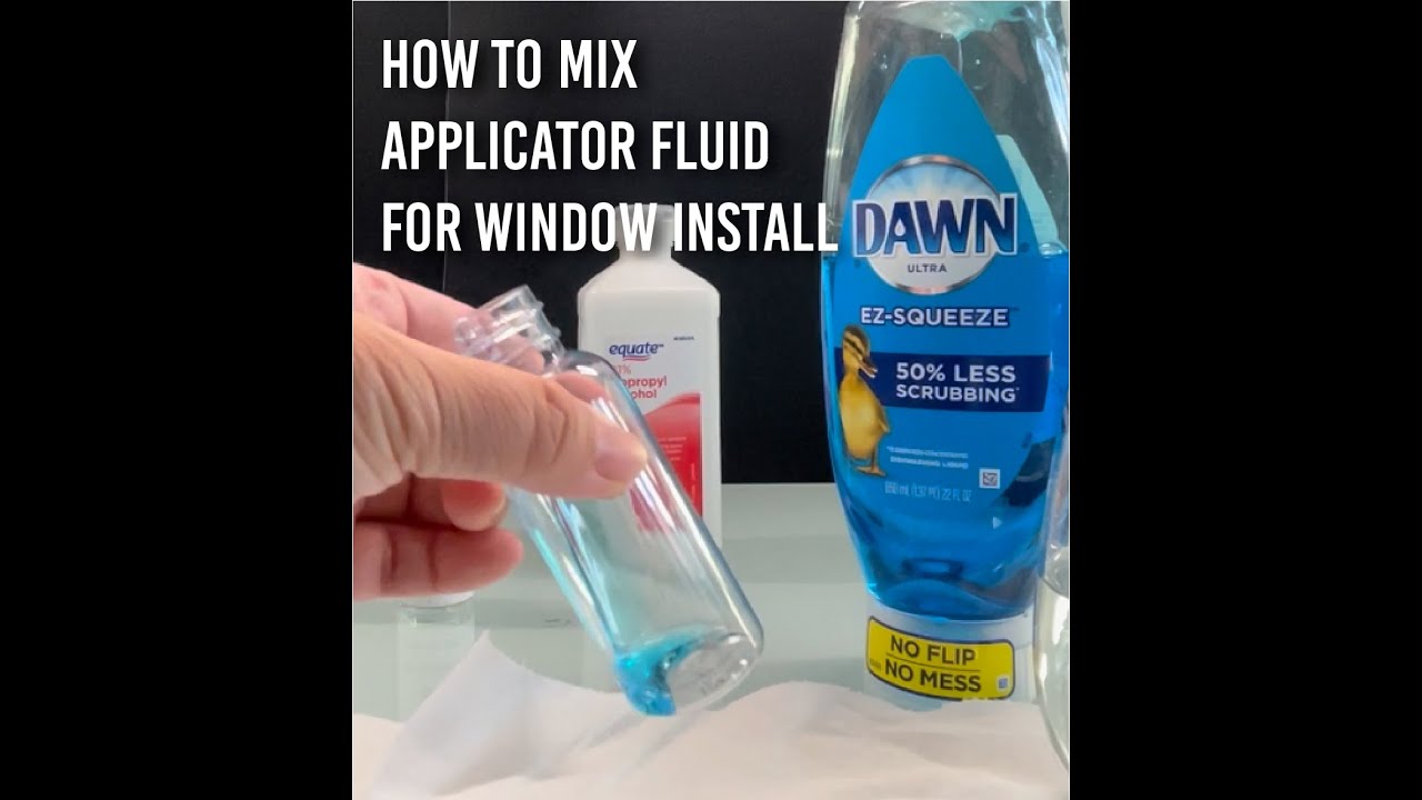 Mixing applicator fluid together for window decals YouTube