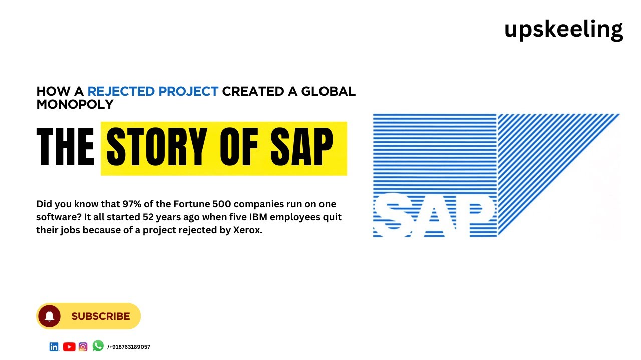 How a Rejected Project Created a Global Monopoly | the story of SAP | upskeeling