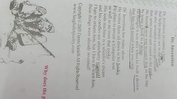 std 6 English sem 2 unit 5 We Can Invent activity 1