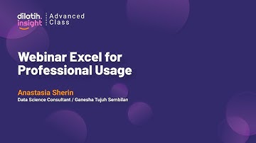 Webinar Excel for Professional Usage