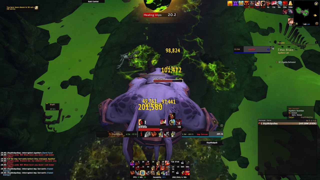 Fury Warrior Challenge | An Impossible Foe | 7.2 898ilvl