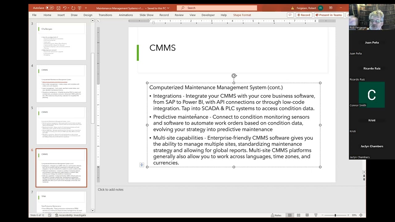 IA 215 Maintenance Management Software