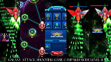 Galaxy Attack Shooting Game Campaign Mode Level 8 | Alien Shooter All Levels And All Bosses 2025