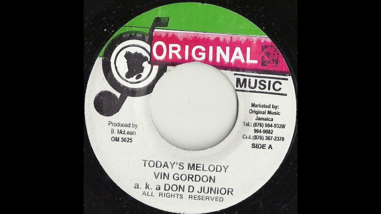 Vin Gordon - Today's Melody - Original Music 7inch RE 1974