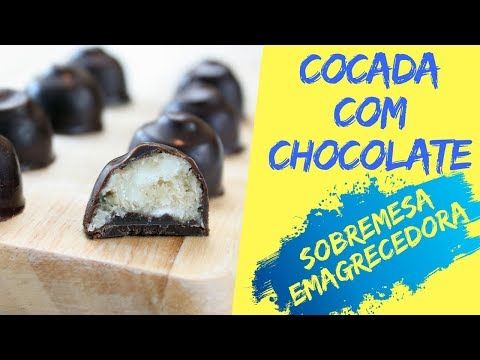 Cocada 100% Saudável...com cobertura de Chocolate Delícia!!! (Bolinhas de Côco LowCarb)