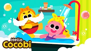 Bath Time Is Fun Habit Songs Wash Away Viruses Germs Kids Songs Dinosaurs Hello Cocobi