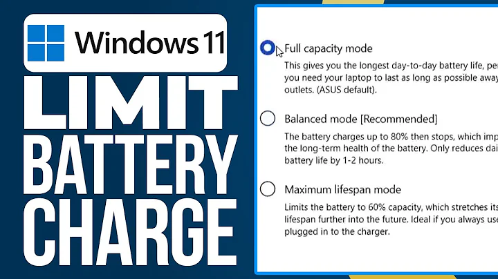 How to Limit Battery Charge On Windows 11 (60% 80%)