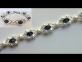 Beaded wedding jewelry pattern. How to make an elegant bracelet (necklace)