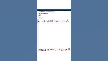 Instead of Input, Use Inpudlg | MATLAB #shorts