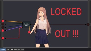 Digital Logic Sim easy to build digital lock with forever lockout ! Don