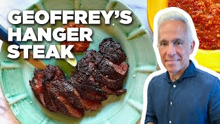Geoffrey zakarian's grilled hanger steaks with garlic romesco sauce |
the kitchen food network