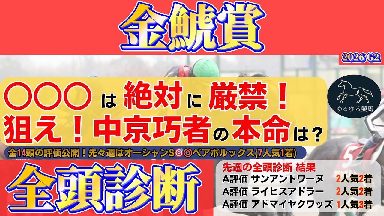 【金鯱賞2026 全頭診断】中京2000mで○○○は厳禁！狙うべき中京巧者の本命候補を公開！