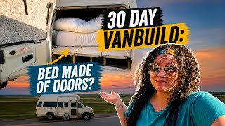 30 DAY VANBUILD: Bed made of doors?  