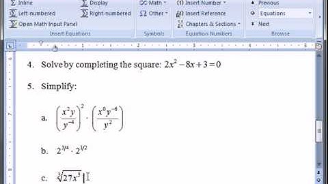 Using MathType with the Windows 7 Math Input Panel