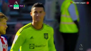 Ronaldo Tried Very Long Range Shot Vs Brentford 2022