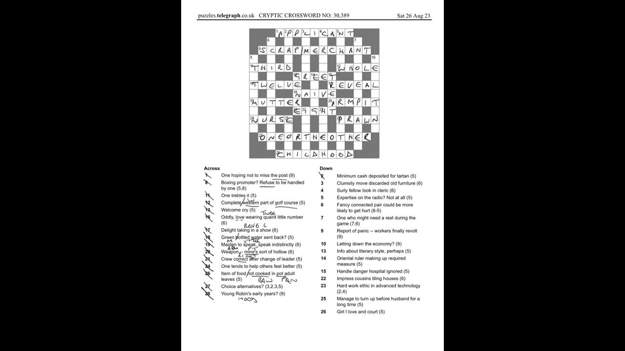 Daily Telegraph Prize Crossword 30389 Answers And Walkthrough Sat 26th daily-telegraph-prize-crossword-30389-answers-and-walkthrough-sat-26th