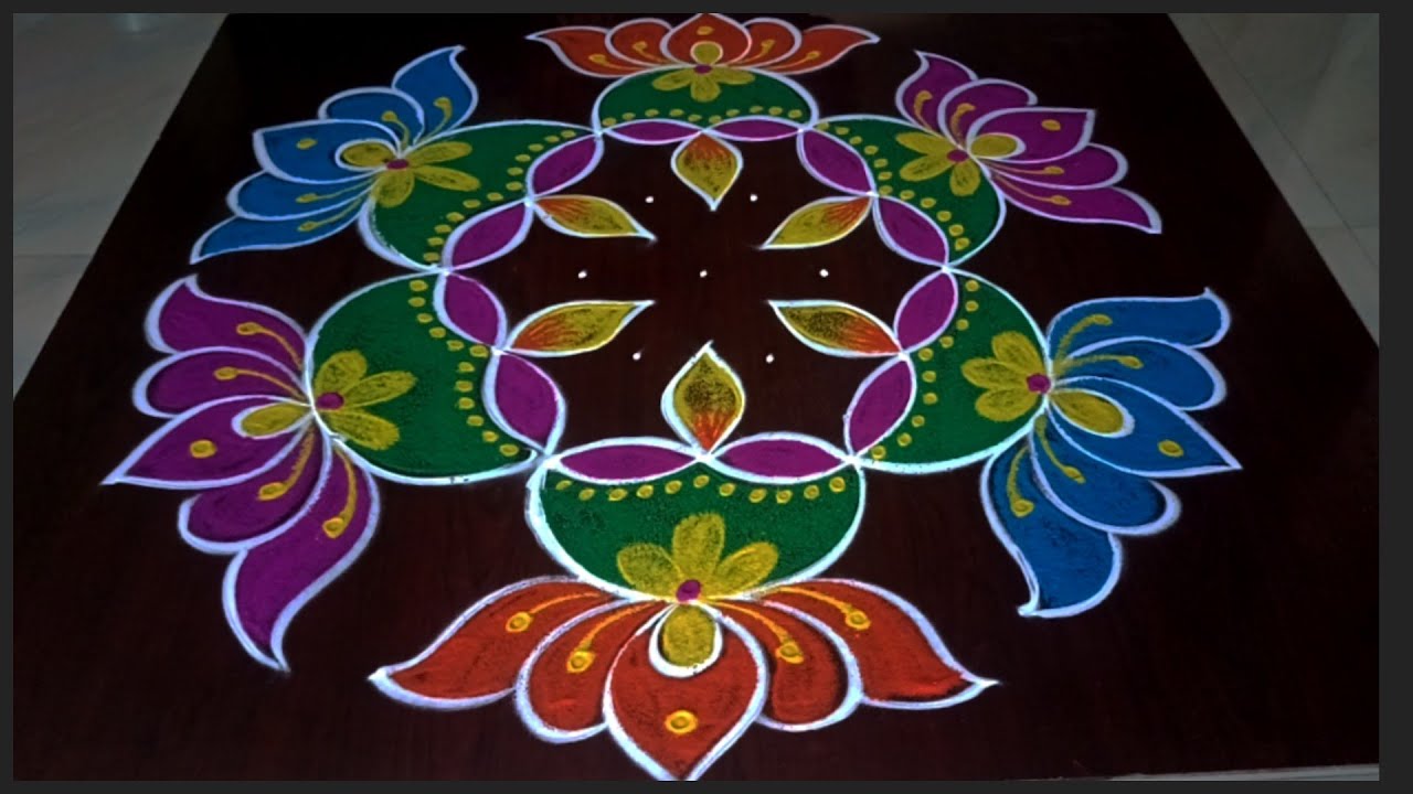#rangoli #diwali #diwalispecial 🎇🪔 beautiful 7 dots diwali diya 🪔 rangolis #rangoli #diwali