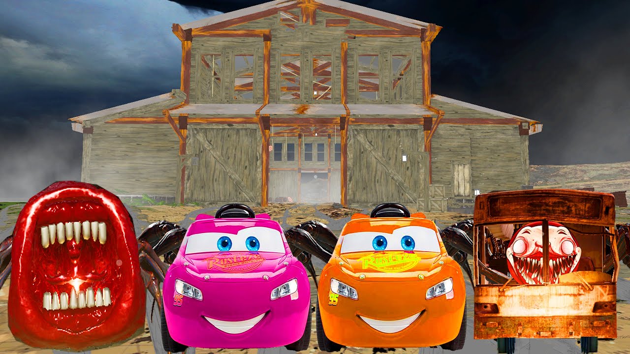 Upgrade LIGHTNING MCQUEEN PINK Monster VS TRAIN EATER MONSTER,MCQUEEN ORANGE MONSTER,CHOO CHOO CHARL