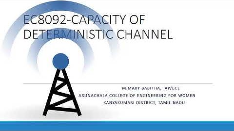 EC8092_Advanced Wireless Communication_ Capacity of Deterministic Channel