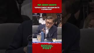 REP. ABANTE GINAWANG SIMBAHAN ANG IMPEACHMENT HEARING #duterte #bbm #philippines #saraduterte